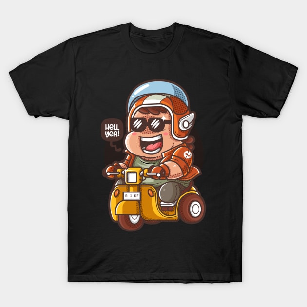 Fat Rider T-Shirt by karyatansu